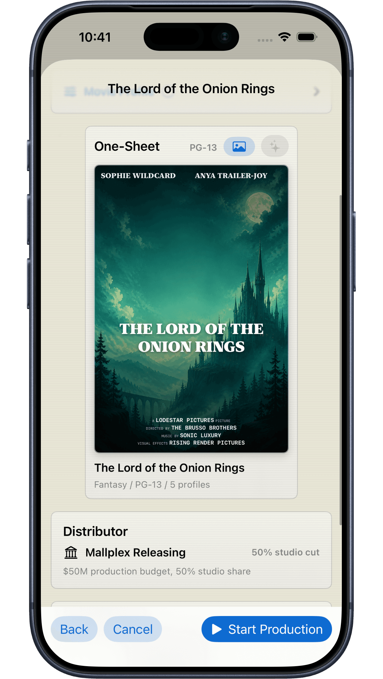 Sim Cinema Reflux on iPhone